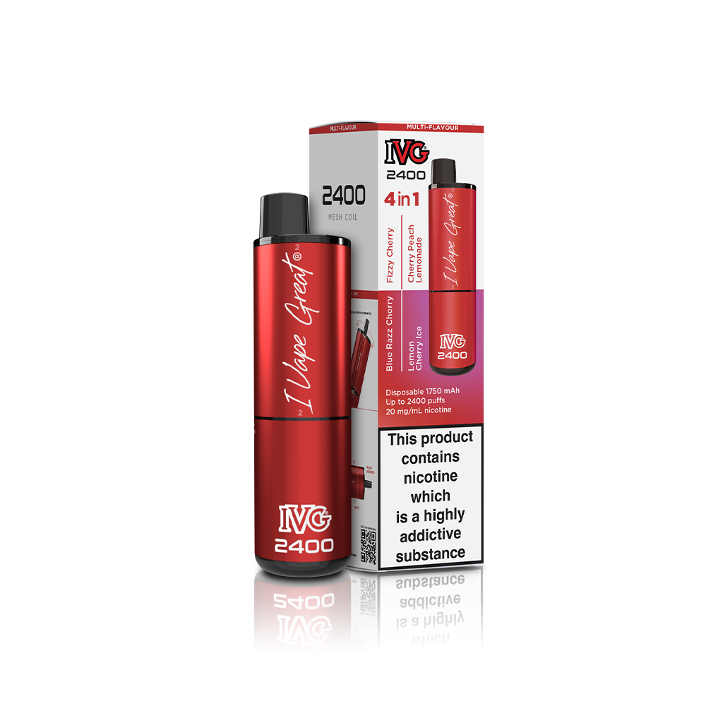 IVG 2400 4 in 1 Multi Flavour Cherry Edition Vaporizers & Electronic Cigarettes IVG   