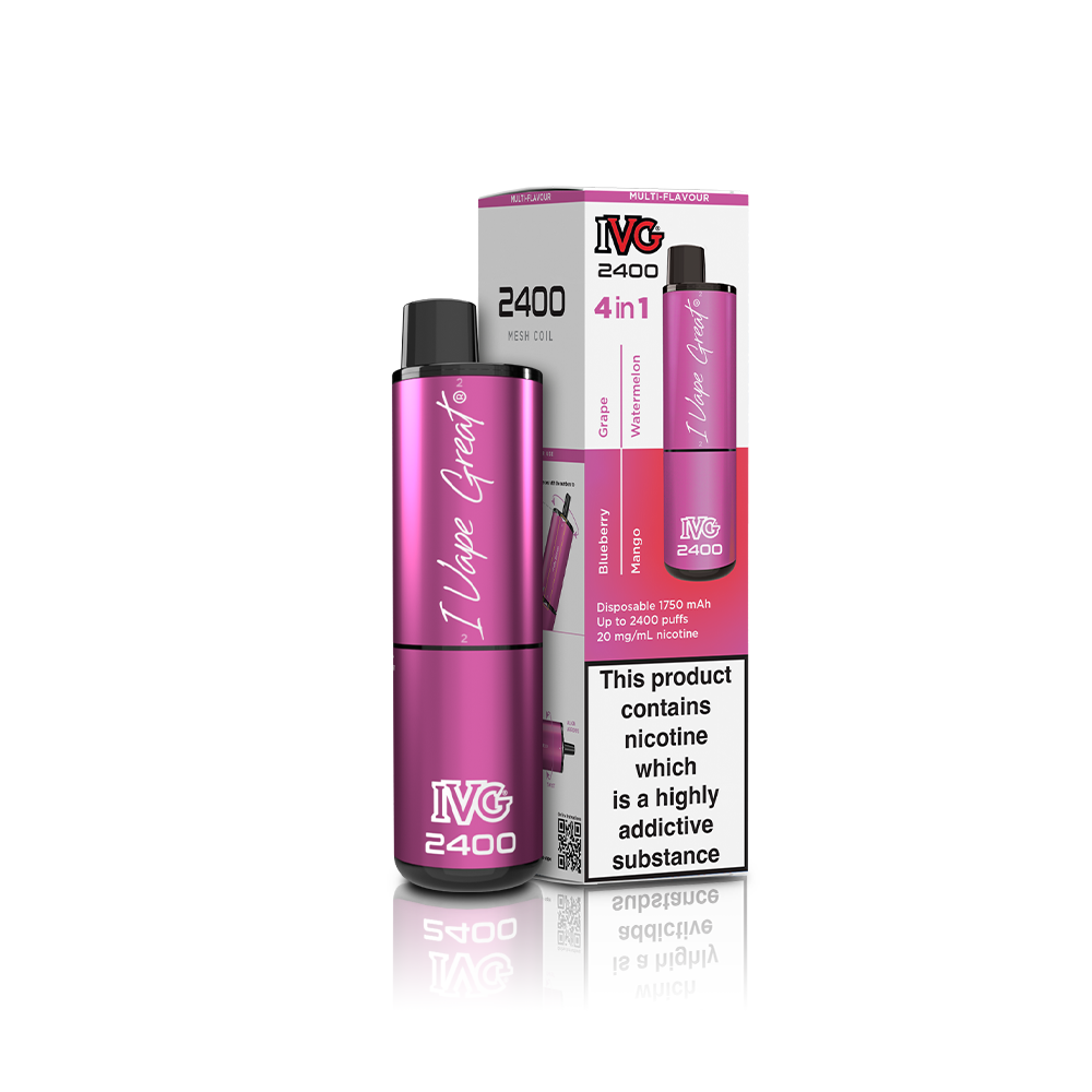 IVG 2400 4 in 1 Multi Flavour Fruits Edition Vaporizers & Electronic Cigarettes IVG   