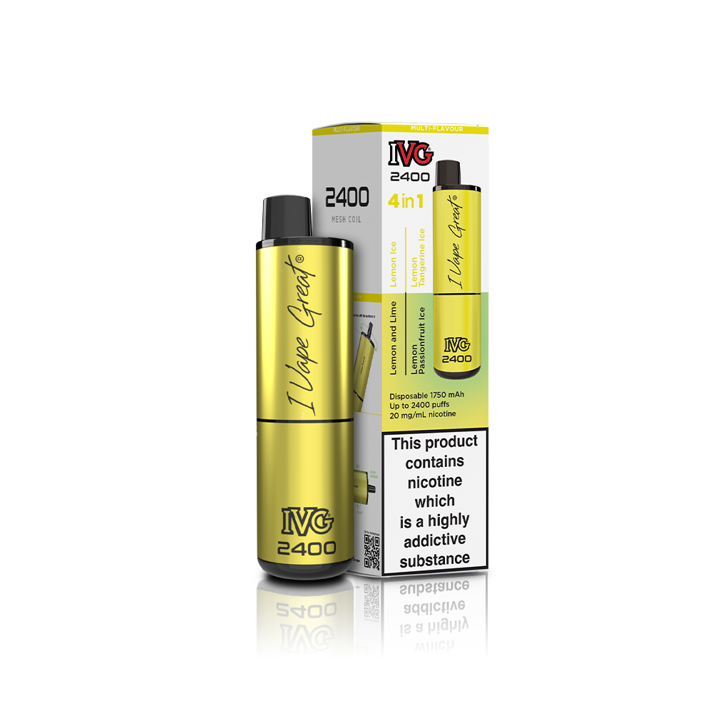 IVG 2400 4 in 1 Multi Flavour Lemon Edition Vaporizers & Electronic Cigarettes IVG   
