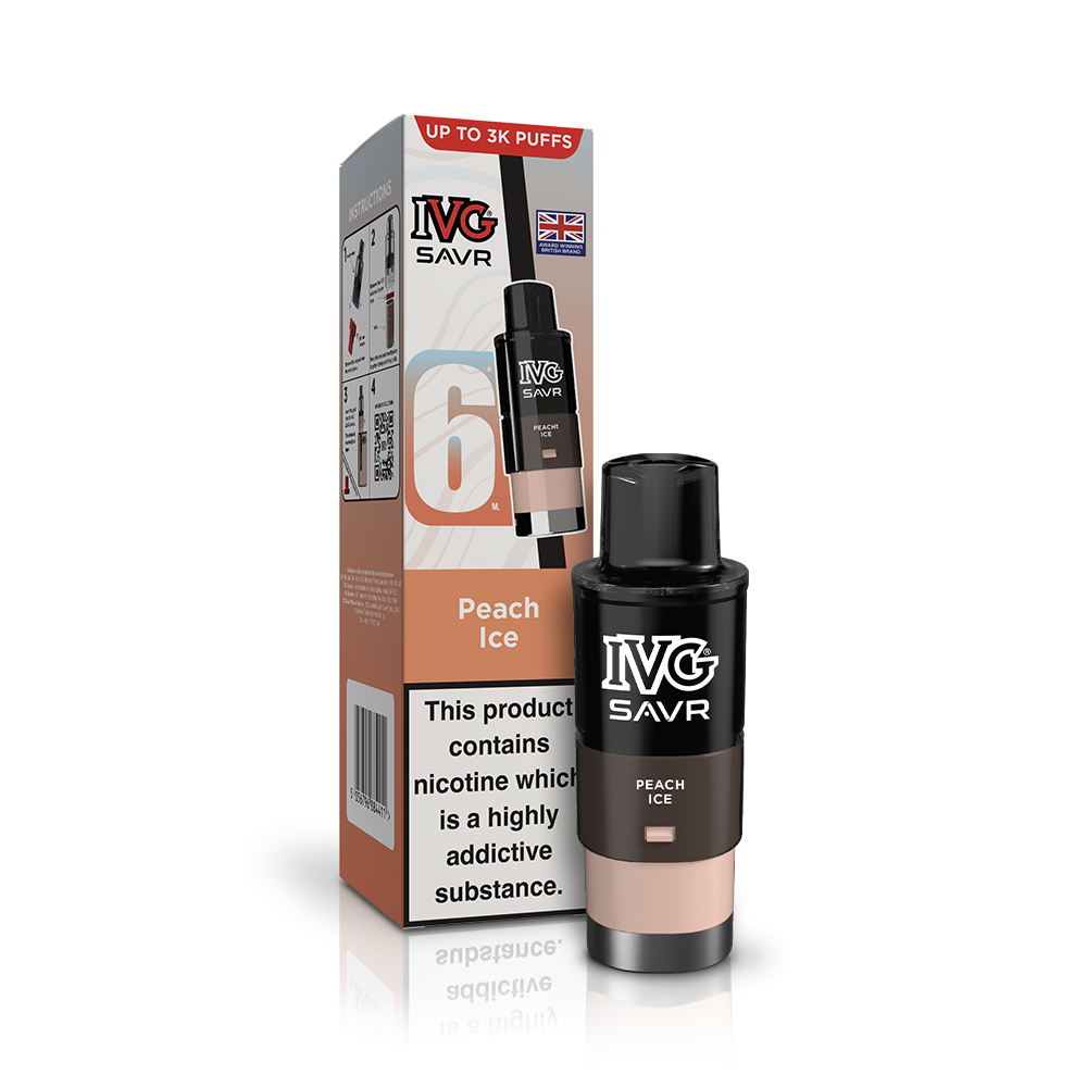 IVG SAVR Peach Ice Refill Vaporizers & Electronic Cigarettes IVG