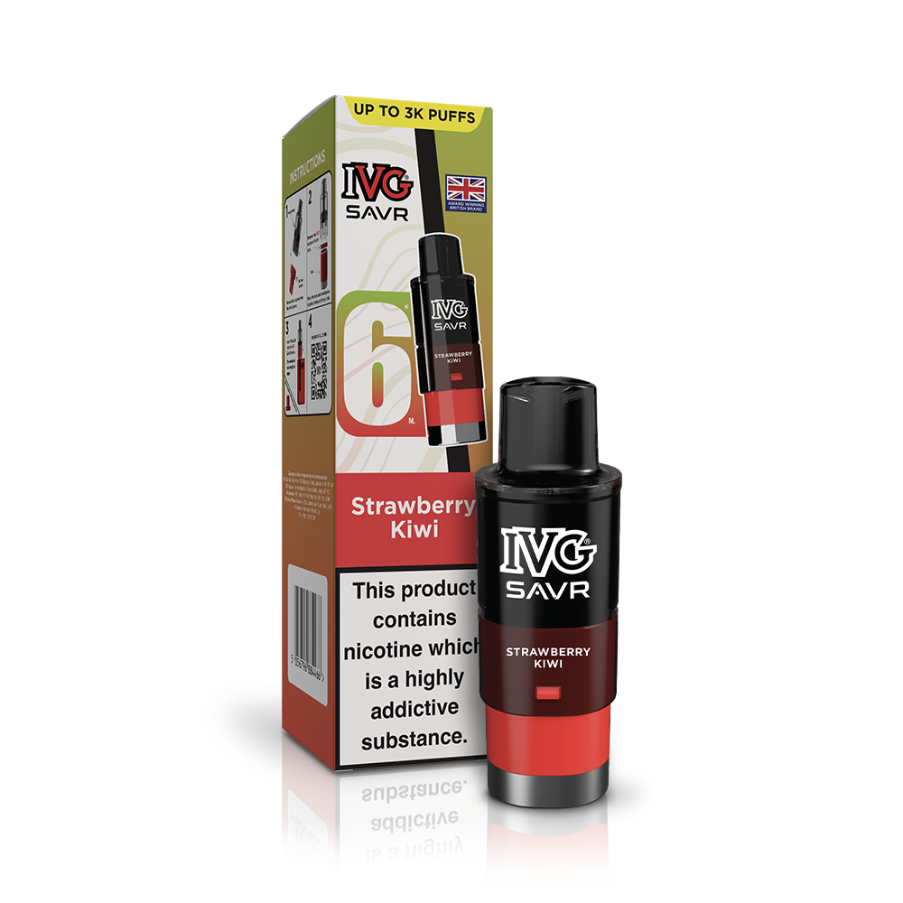 IVG SAVR Strawberry Kiwi Refill Vaporizers & Electronic Cigarettes IVG